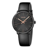 Buy Shop Calvin Klein High Noon Quartz Black Dial Black Leather Strap Watch for Men - K8M214CB USA Online