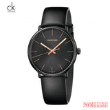Buy Shop Calvin Klein High Noon Quartz Black Dial Black Leather Strap Watch for Men - K8M214CB USA Online