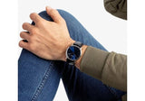 Buy Shop Calvin Klein High Noon Quartz Blue Dial Black Leather Strap Watch for Men - K8M211CN USA Online
