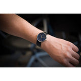 Buy Shop Calvin Klein High Noon Quartz Blue Dial Black Leather Strap Watch for Men - K8M211CN USA Online