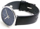 Buy Shop Calvin Klein High Noon Quartz Blue Dial Black Leather Strap Watch for Men - K8M211CN USA Online