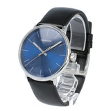 Buy Shop Calvin Klein High Noon Quartz Blue Dial Black Leather Strap Watch for Men - K8M211CN USA Online