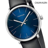 Buy Shop Calvin Klein High Noon Quartz Blue Dial Black Leather Strap Watch for Men - K8M211CN USA Online