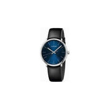 Buy Shop Calvin Klein High Noon Quartz Blue Dial Black Leather Strap Watch for Men - K8M211CN USA Online
