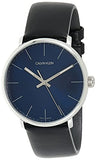 Buy Shop Calvin Klein High Noon Quartz Blue Dial Black Leather Strap Watch for Men - K8M211CN USA Online