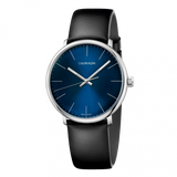 Buy Shop Calvin Klein High Noon Quartz Blue Dial Black Leather Strap Watch for Men - K8M211CN USA Online