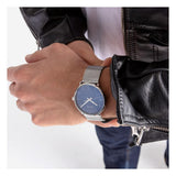 Buy Shop Calvin Klein High Noon Quartz Blue Dial Silver Mesh Bracelet Watch for Men - K8M2112N USA Online