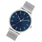 Buy Shop Calvin Klein High Noon Quartz Blue Dial Silver Mesh Bracelet Watch for Men - K8M2112N USA Online