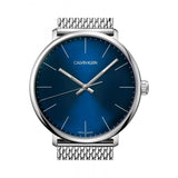 Buy Shop Calvin Klein High Noon Quartz Blue Dial Silver Mesh Bracelet Watch for Men - K8M2112N USA Online