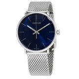 Buy Shop Calvin Klein High Noon Quartz Blue Dial Silver Mesh Bracelet Watch for Men - K8M2112N USA Online