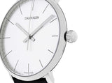 Buy Shop Calvin Klein High Noon Quartz White Dial Black Leather Strap Watch for Men - K8M211C6 USA Online
