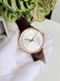 Buy Shop Calvin Klein High Noon Silver Dial Brown Leather Strap Watch for Men - K8M216G6 USA Online