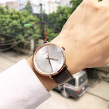 Buy Shop Calvin Klein High Noon Silver Dial Brown Leather Strap Watch for Men - K8M216G6 USA Online