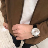 Buy Shop Calvin Klein High Noon Silver Dial Brown Leather Strap Watch for Men - K8M216G6 USA Online