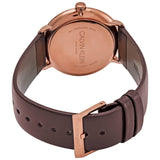 Buy Shop Calvin Klein High Noon Silver Dial Brown Leather Strap Watch for Men - K8M216G6 USA Online