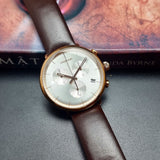 Buy Shop Calvin Klein High Noon Silver Dial Brown Leather Strap Watch for Men - K8M276G6 USA Online