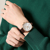 Buy Shop Calvin Klein High Noon Silver Dial Brown Leather Strap Watch for Men - K8M276G6 USA Online