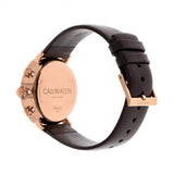 Buy Shop Calvin Klein High Noon Silver Dial Brown Leather Strap Watch for Men - K8M276G6 USA Online