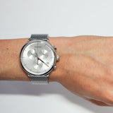 Buy Shop Calvin Klein High Noon Silver Dial Silver Mesh Bracelet Watch for Men - K8M27126 USA Online