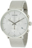Buy Shop Calvin Klein High Noon Silver Dial Silver Mesh Bracelet Watch for Men - K8M27126 USA Online