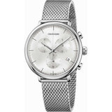 Buy Shop Calvin Klein High Noon Silver Dial Silver Mesh Bracelet Watch for Men - K8M27126 USA Online