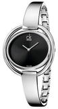 Buy Shop Calvin Klein Impetuous Black Dial Silver Steel Strap Watch for Women - K4F2N111 USA Online