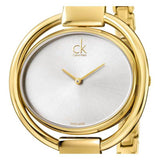 Buy Shop Calvin Klein Impetuous White Dial Gold Steel Strap Watch for Women - K4F2N516 USA Online