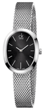 Buy Shop Calvin Klein Incentive Black Dial Silver Mesh Bracelet Watch for Women - K3P23121 USA Online