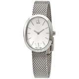 Buy Shop Calvin Klein Incentive Silver Dial Silver Mesh Bracelet Watch for Women - K3P23126 USA Online