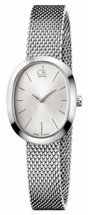 Buy Shop Calvin Klein Incentive Silver Dial Silver Mesh Bracelet Watch for Women - K3P23126 USA Online