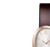 Buy Shop Calvin Klein Incentive White Dial Brown Leather Strap Watch for Women - K3P236G6 USA Online