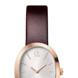 Buy Shop Calvin Klein Incentive White Dial Brown Leather Strap Watch for Women - K3P236G6 USA Online