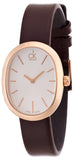 Buy Shop Calvin Klein Incentive White Dial Brown Leather Strap Watch for Women - K3P236G6 USA Online