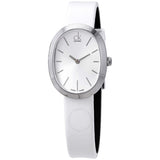 Buy Shop Calvin Klein Incentive White Dial White Leather Strap Watch for Women - K3P231L6 USA Online