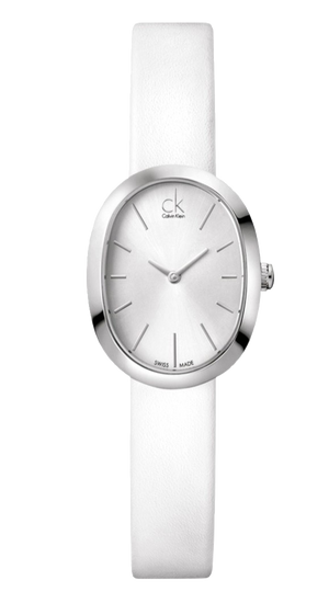 Buy Shop Calvin Klein Incentive White Dial White Leather Strap Watch for Women - K3P231L6 USA Online