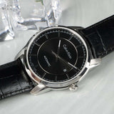 Buy Shop Calvin Klein Infinity Automatic Black Dial Black Leather Strap Watch for Men - K5S341C1 USA Online