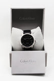 Buy Shop Calvin Klein Infinity Automatic Black Dial Black Leather Strap Watch for Men - K5S341C1 USA Online
