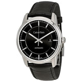 Buy Shop Calvin Klein Infinity Automatic Black Dial Black Leather Strap Watch for Men - K5S341C1 USA Online