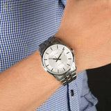 Buy Shop Calvin Klein Infinity Automatic Silver Dial Silver Steel Strap Watch for Men - K5S34146 USA Online