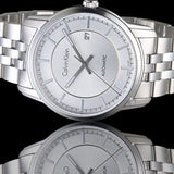 Buy Shop Calvin Klein Infinity Automatic Silver Dial Silver Steel Strap Watch for Men - K5S34146 USA Online