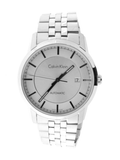 Buy Shop Calvin Klein Infinity Automatic Silver Dial Silver Steel Strap Watch for Men - K5S34146 USA Online