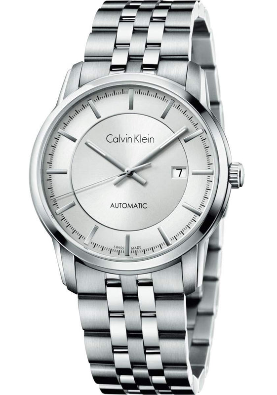 Buy Shop Calvin Klein Infinity Automatic Silver Dial Silver Steel Strap Watch for Men - K5S34146 USA Online