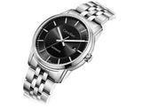 Buy Shop Calvin Klein Infinity Black Dial Silver Steel Strap Watch for Men - K5S34141 USA Online