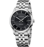 Buy Shop Calvin Klein Infinity Black Dial Silver Steel Strap Watch for Men - K5S34141 USA Online