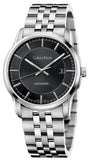 Buy Shop Calvin Klein Infinity Black Dial Silver Steel Strap Watch for Men - K5S34141 USA Online