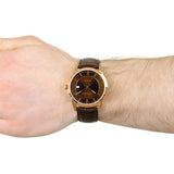 Buy Shop Calvin Klein Infinity Brown Dial Brown Leather Strap Watch for Men - K5S346GK USA Online