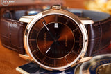 Buy Shop Calvin Klein Infinity Brown Dial Brown Leather Strap Watch for Men - K5S346GK USA Online