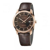 Buy Shop Calvin Klein Infinity Brown Dial Brown Leather Strap Watch for Men - K5S346GK USA Online