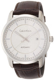 Buy Shop Calvin Klein Infinity Silver Dial Brown Leather Strap Watch for Men - K5S341G6 USA Online
