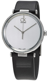 Buy Shop Calvin Klein Sight Silver Dial Black Leather Strap Watch for Men - K1S21120 USA Online